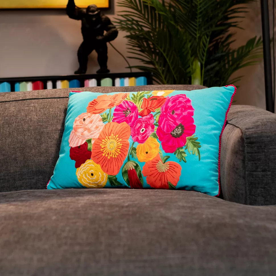KARE Design Kussen Fiorista Blue 60x40cm Best