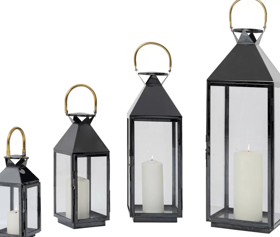 KARE Design Lantaarn Giardinio Zwart Goud (4-delig) Discount