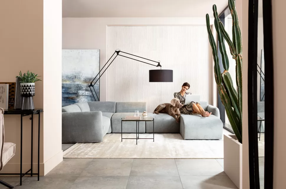 KARE Design Modulaire Bank Lucca End Corner Elements Left Grey 89cm New