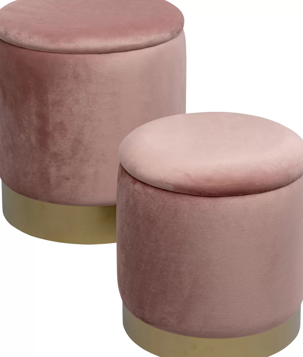 KARE Design Poef Cherry Storage Mauve Brass (2/set) Cheap