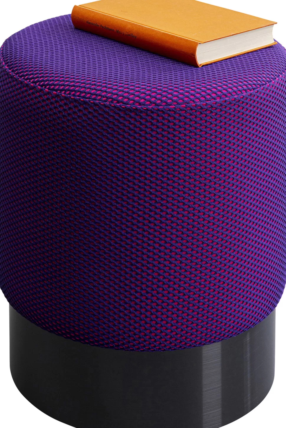 KARE Design Poef Jody Purple Mesh Black Shop