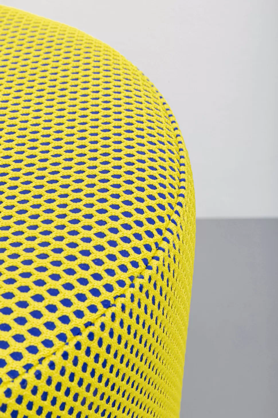 KARE Design Poef Jody Yellow Black Mesh Black 35cm Cheap