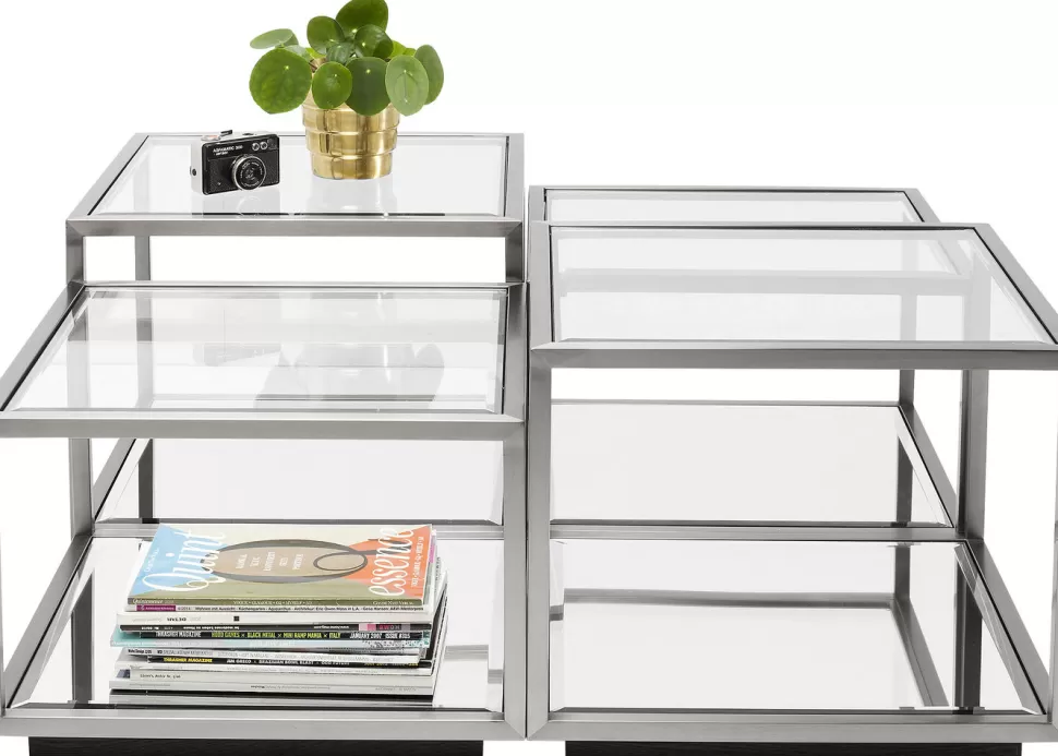 KARE Design Salontafel Luigi Zilver (4-delig) Fashion