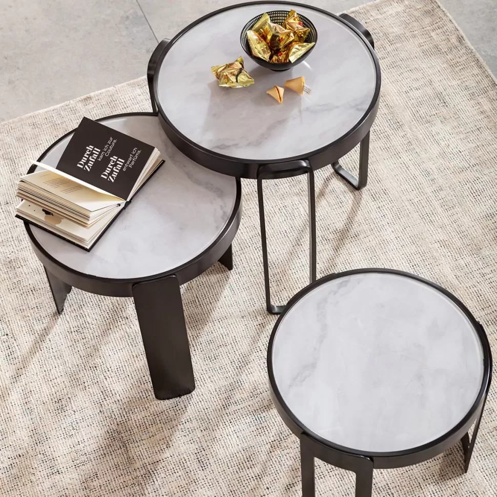 KARE Design Salontafel Perelli Black (Set Van 3) Best