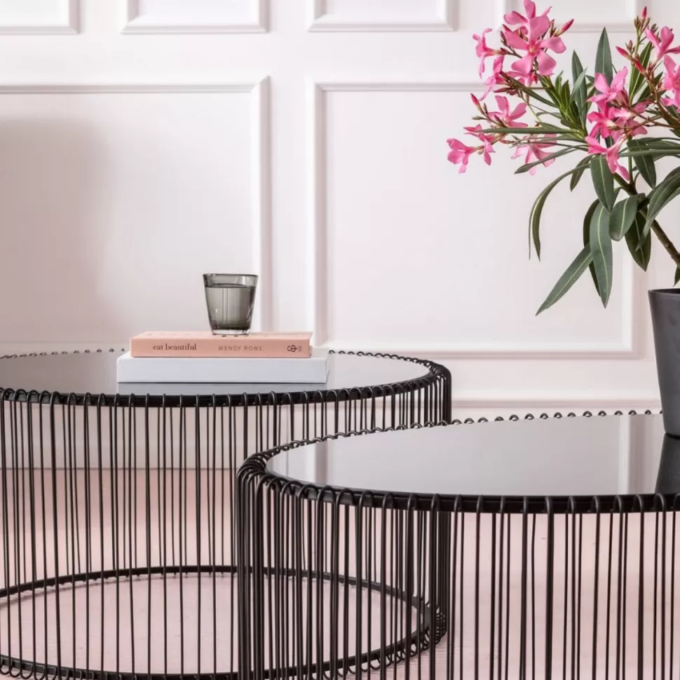 KARE Design Salontafel Wire Uno Zwart 60x90cm Fashion
