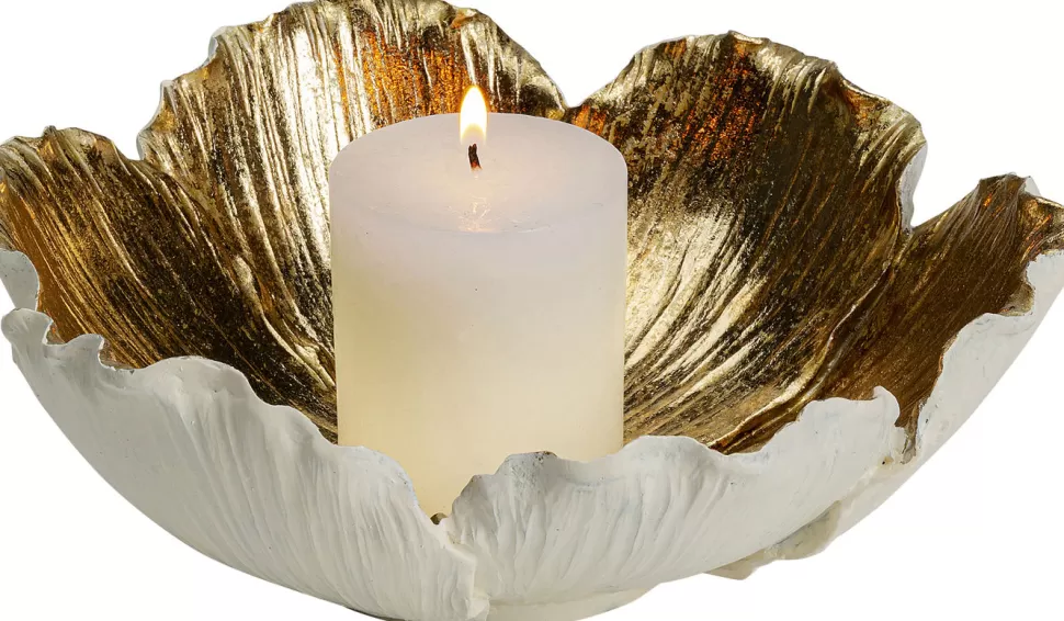 KARE Design Schaal Flower Bloom Creme Goud Ø25 Sale