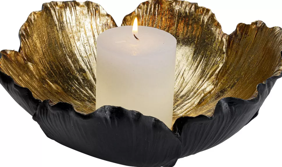 KARE Design Schaal Flower Bloom Zwart Goud Ø25 Hot