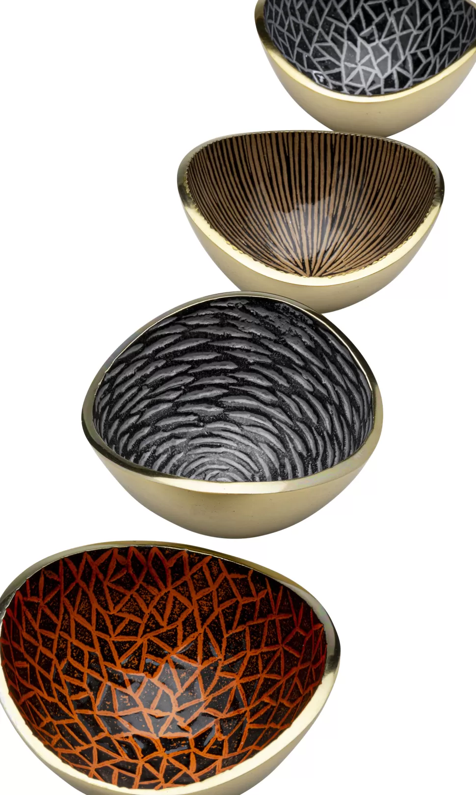 KARE Design Schaal Samba Colore Crackle (4/Set) Cheap