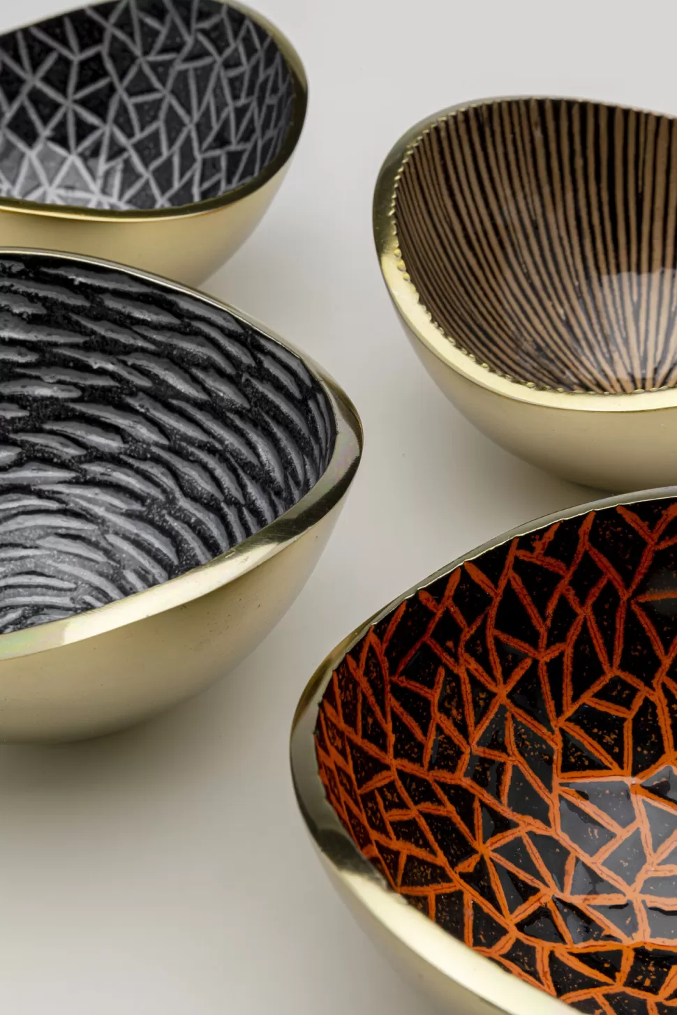 KARE Design Schaal Samba Colore Crackle (4/Set) Cheap