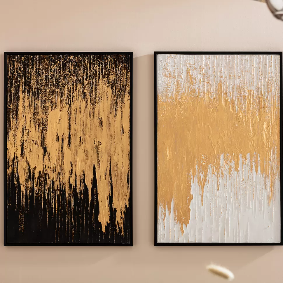 KARE Design Schilderij Abstract Zwart 80x120cm Store