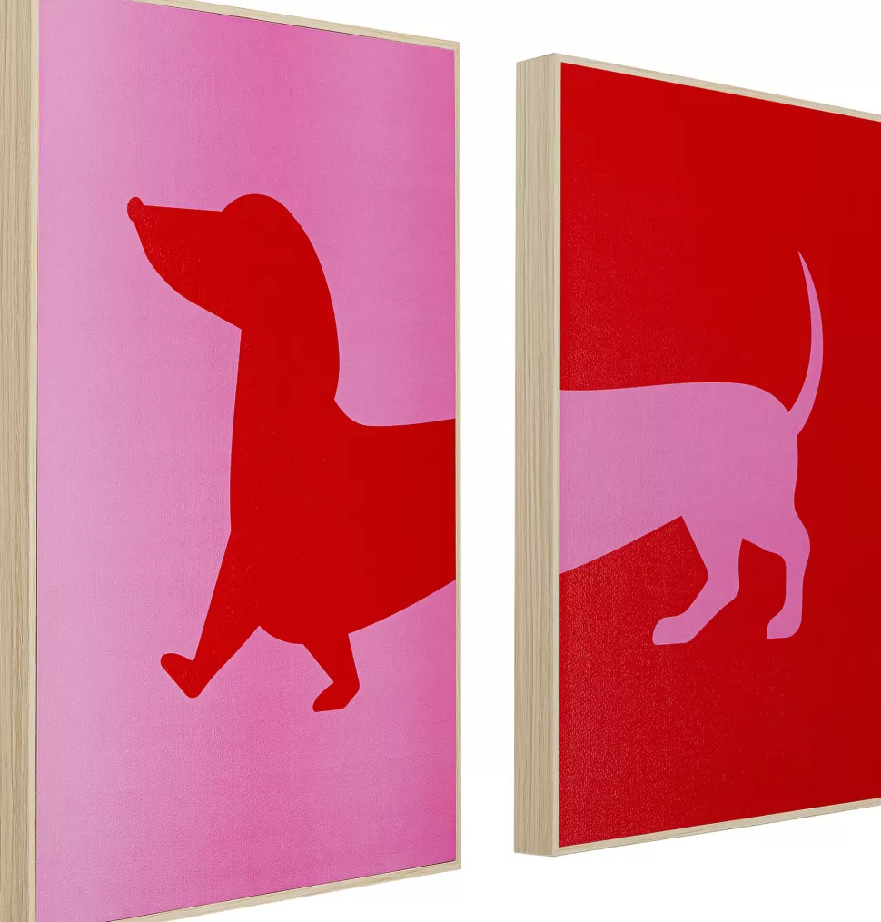 KARE Design Schilderij Dog Frankie Set Van 2 Cheap