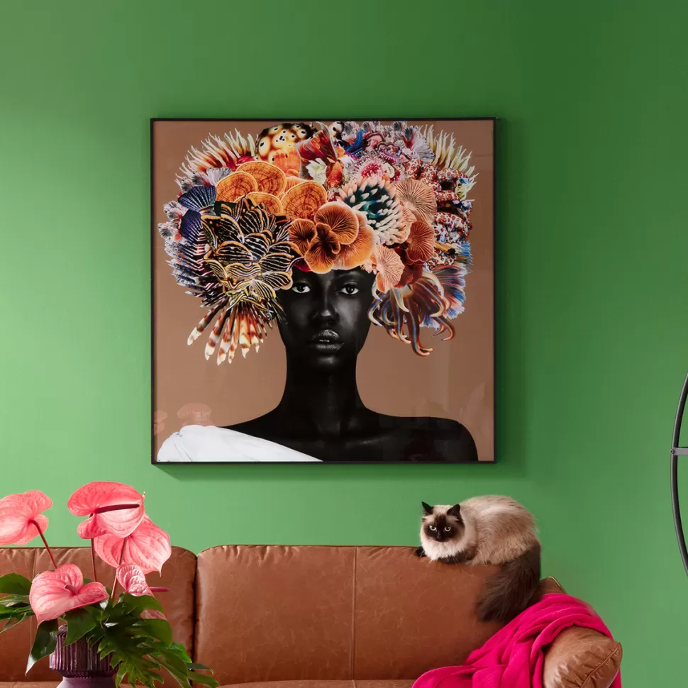 KARE Design Schilderij Flower Hair 120x120cm Outlet