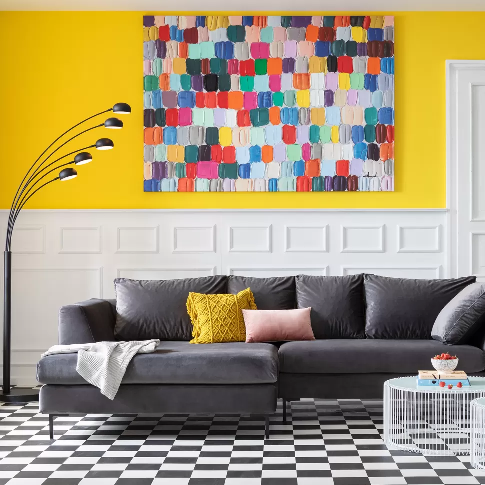 KARE Design Schilderij Touched Colorful Dots 140x200cm Outlet