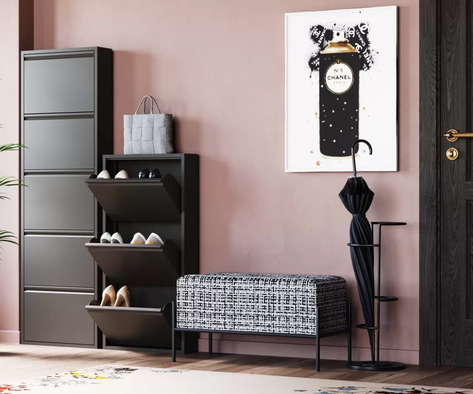 KARE Design Schoenenkast Caruso 3 Black (MO) Clearance