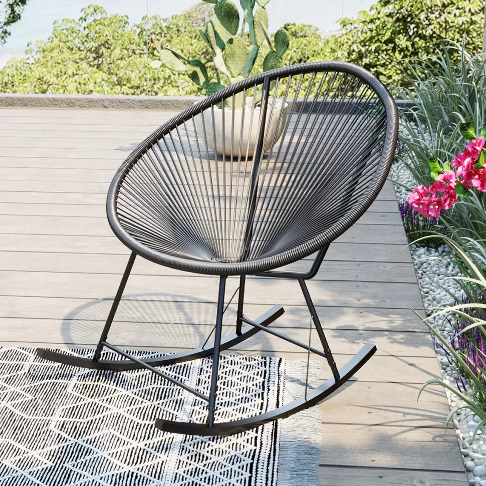 KARE Design Schommelstoel Acapulco Mono Black Hot