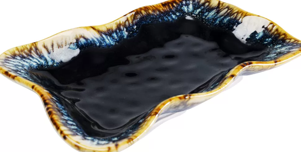 KARE Design Serveerschaal Lio Dark Blue 17x26cm Outlet