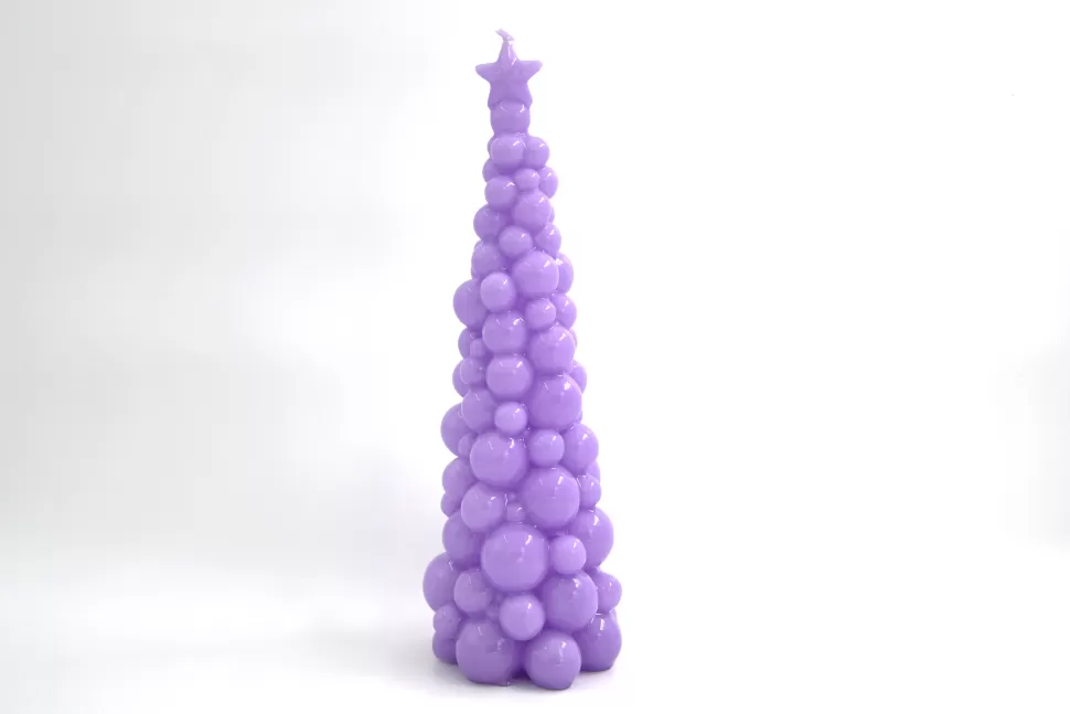 KARE Design SMAQQ A Bubbly Xmas Candle Tree 30CM Loving Lila Clearance