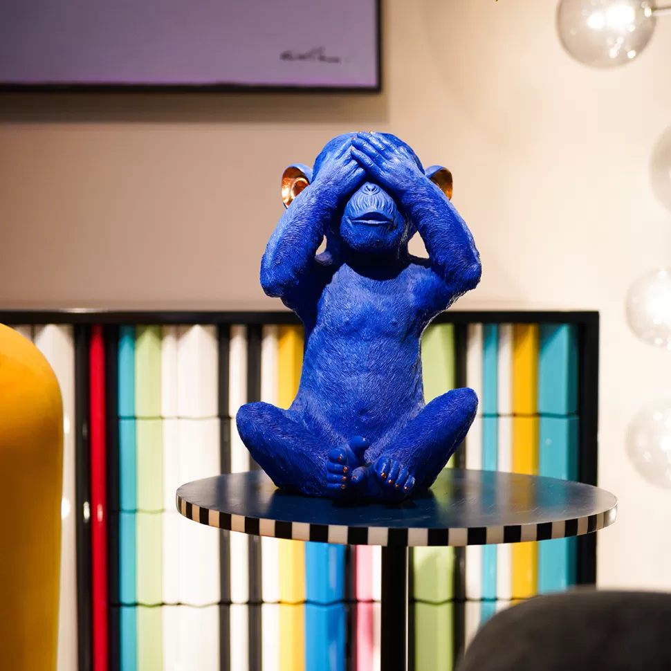 KARE Design Spaarpot Monkey Mizaru Blauw Online