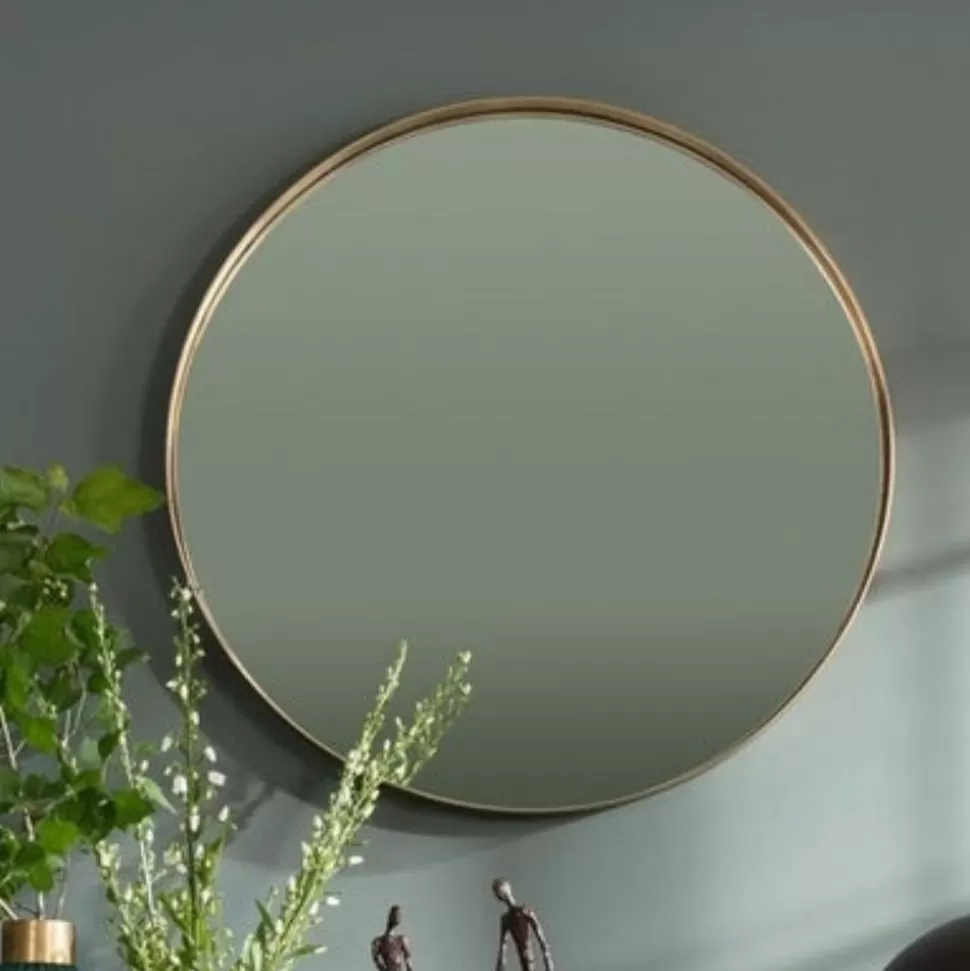 KARE Design Spiegel Curve Rond Messing Ø100cm Outlet