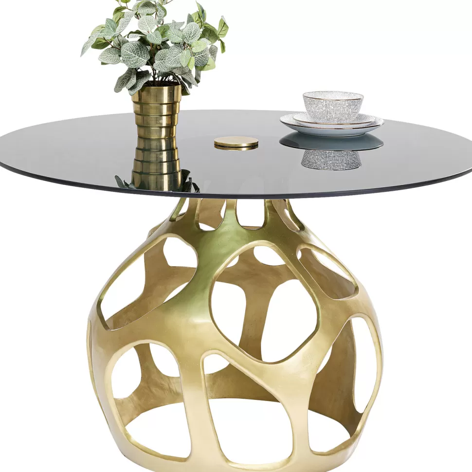 KARE Design Tafel Volcano Goud Ø120cm Fashion