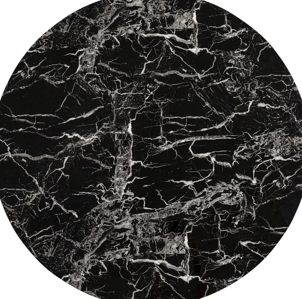 KARE Design Tafelblad Schickeria Marble Print Black Ø80cm Hot