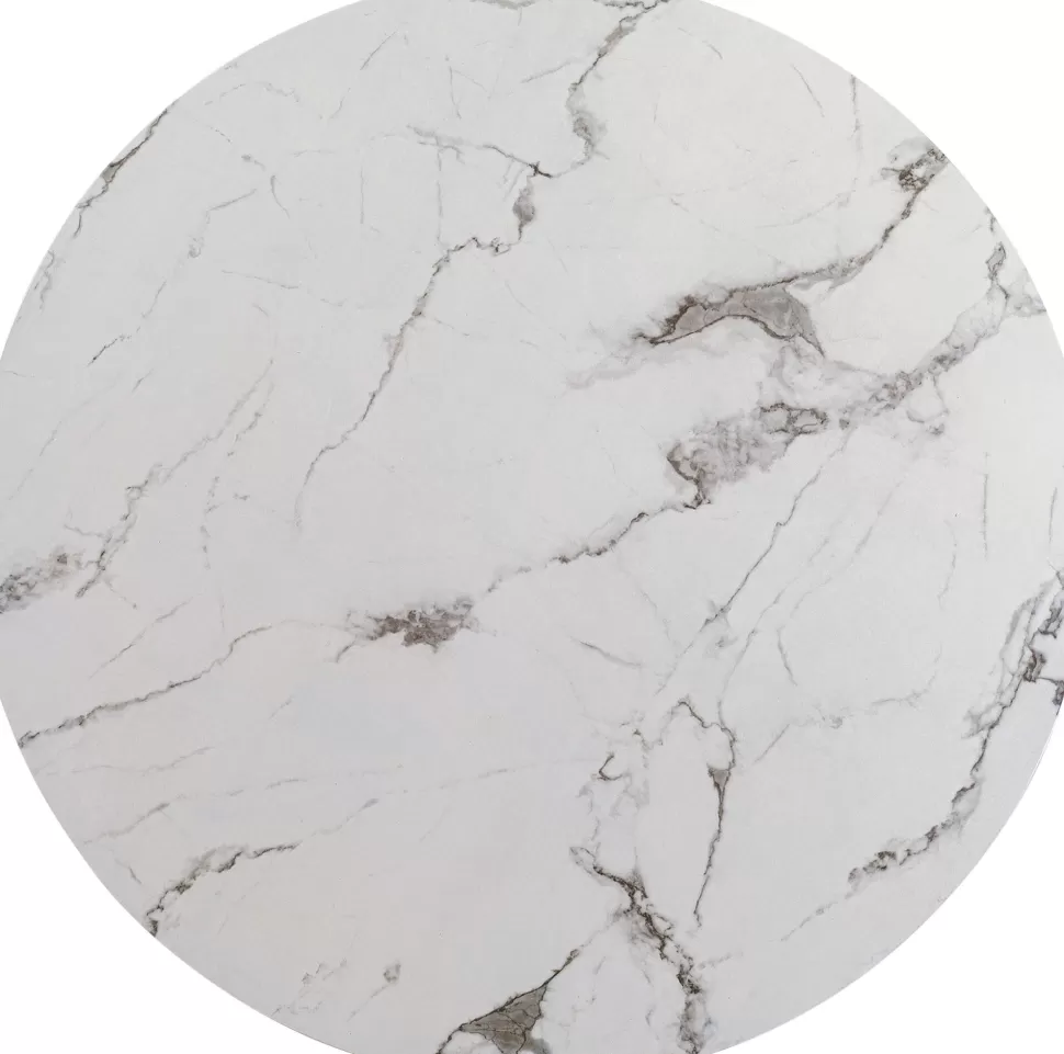 KARE Design Tafelblad Schickeria Marble Print White Ø80cm Best Sale