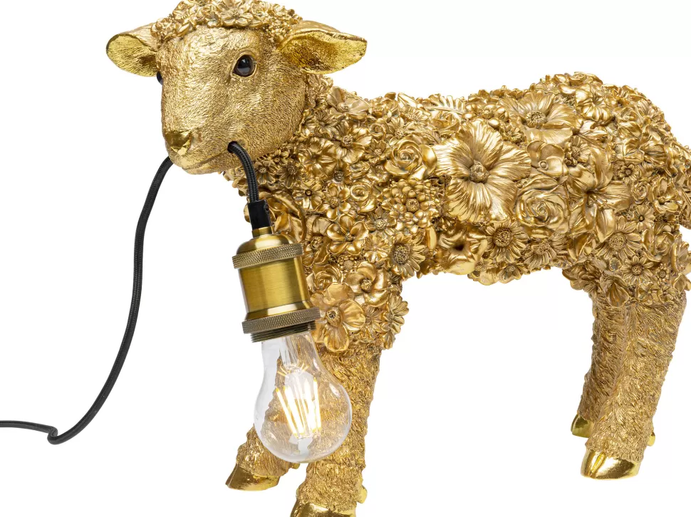 KARE Design Tafellamp Animal Flower Sheep Gold 36cm Fashion
