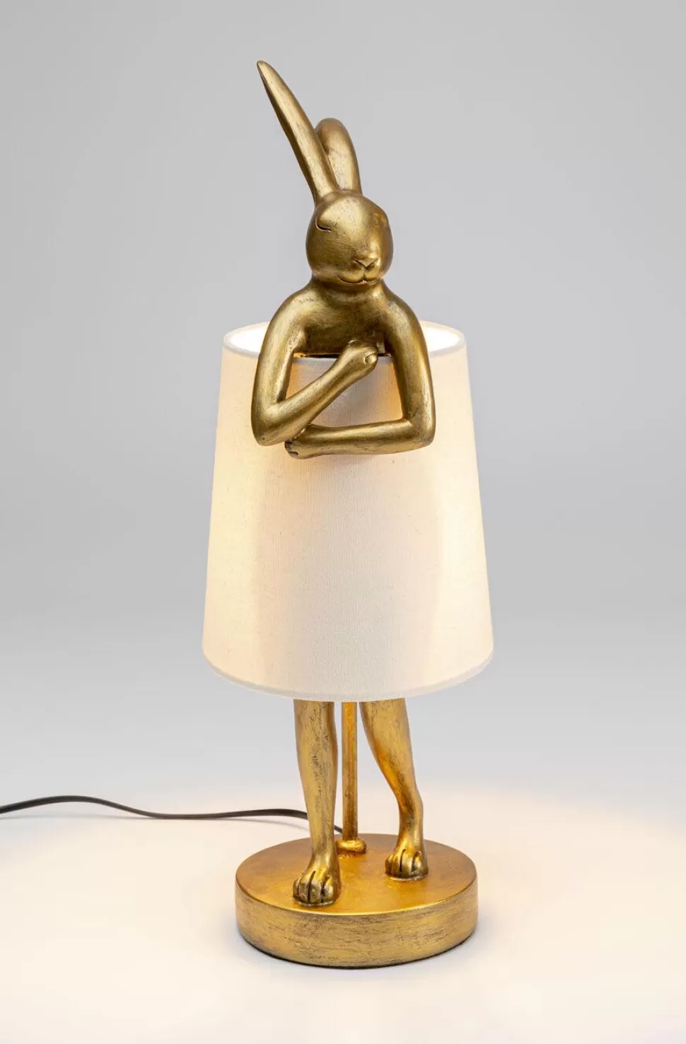 KARE Design Tafellamp Animal Rabbit Gold/White 50cm Clearance