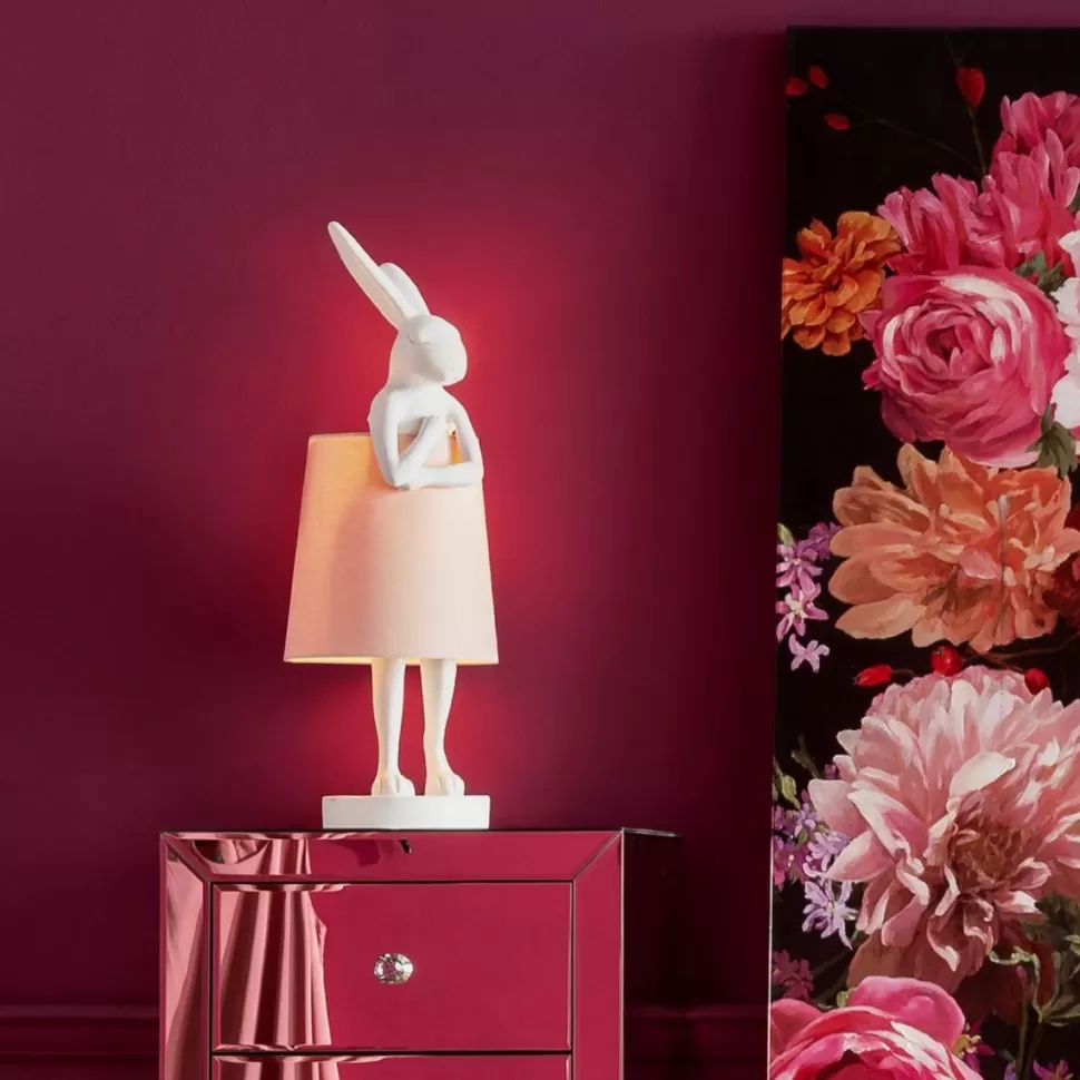 KARE Design Tafellamp Animal Rabbit White/Rose 50cm Best Sale