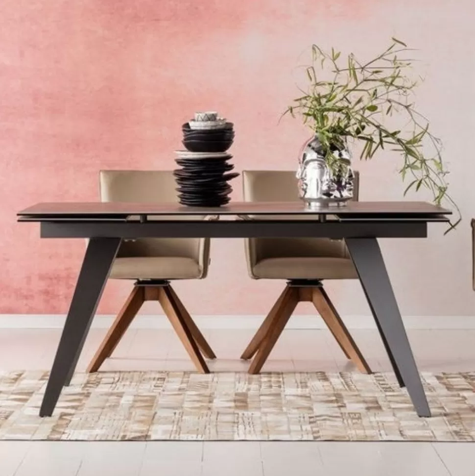KARE Design Uitschuiftafel Amsterdam Donker 160(40+40)x90cm Cheap