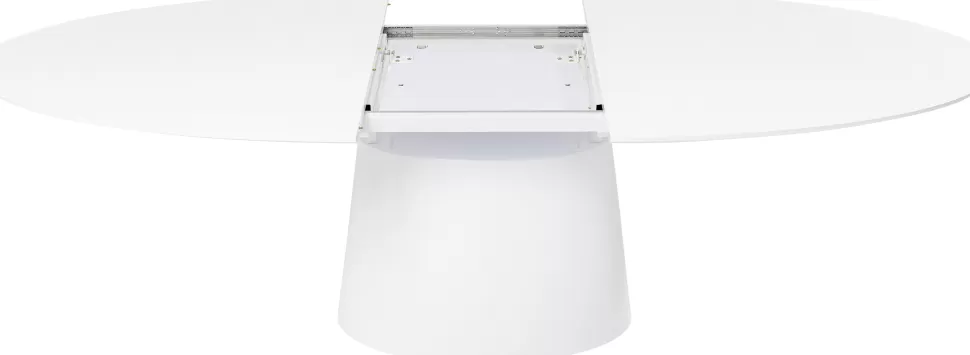 KARE Design Uitschuiftafel Benvenuto Wit 200(50)x110cm Fashion