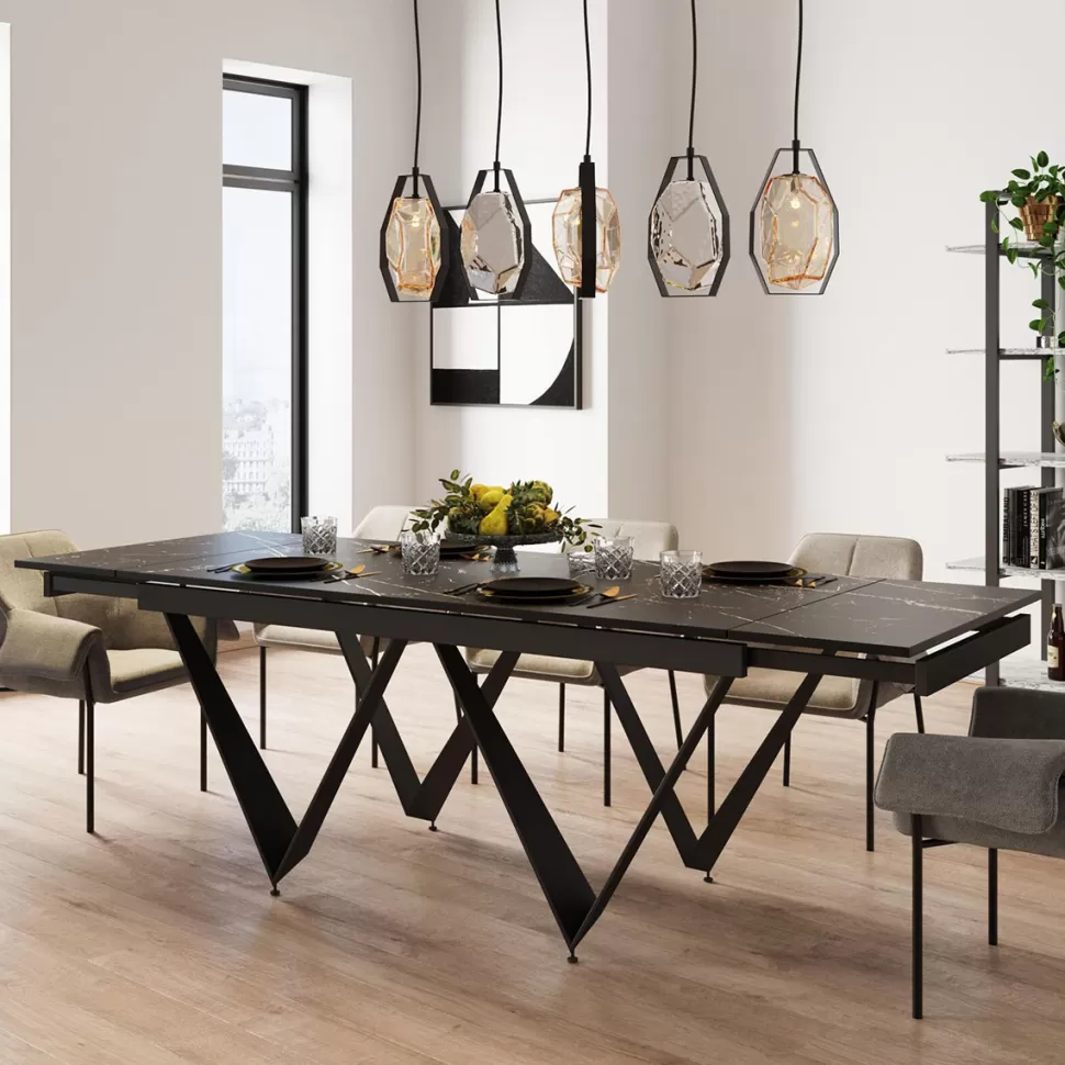 KARE Design Uitschuiftafel Sandra 180(40+40)x90cm Cheap