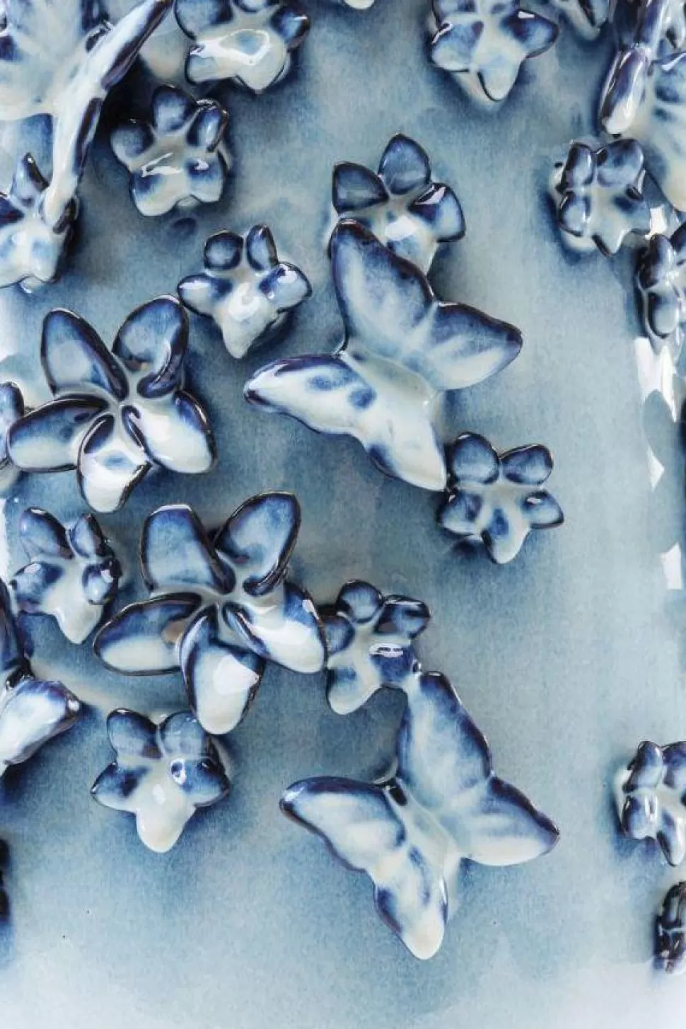 KARE Design Vaas Butterflies Lichtblauw 50cm Flash Sale