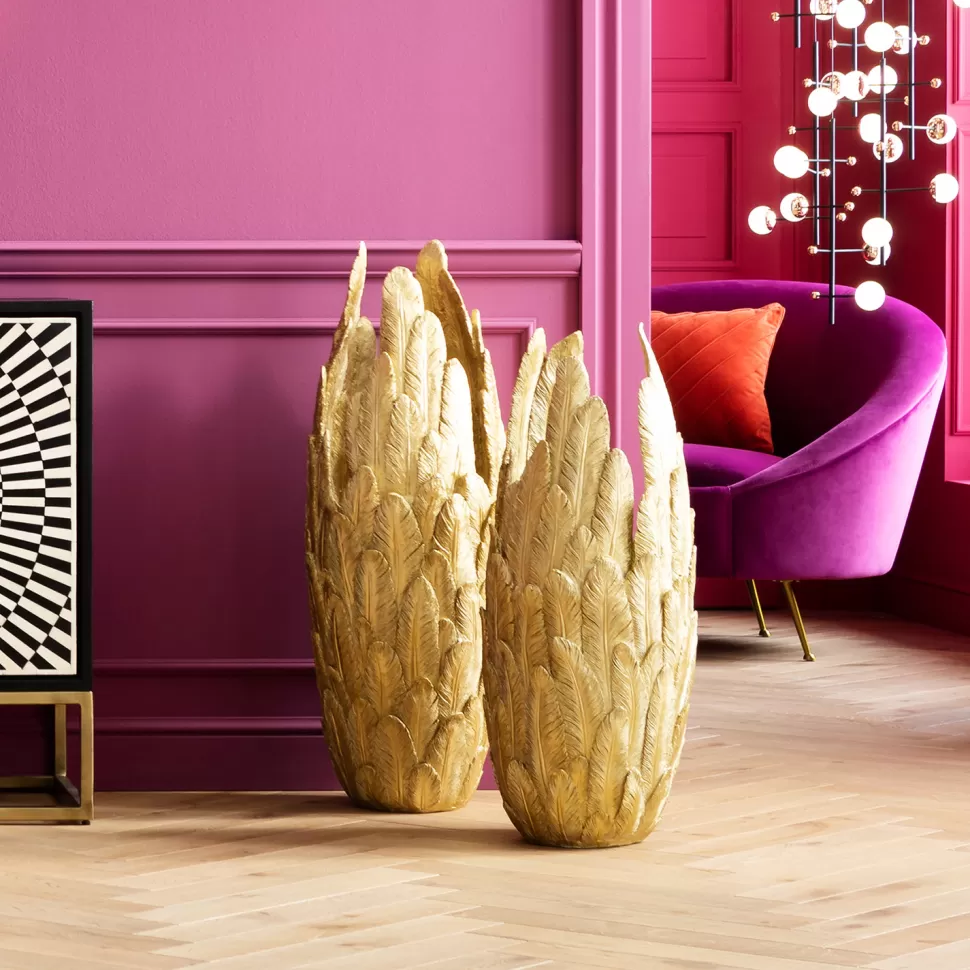 KARE Design Vaas Feathers Goud 91cm Sale