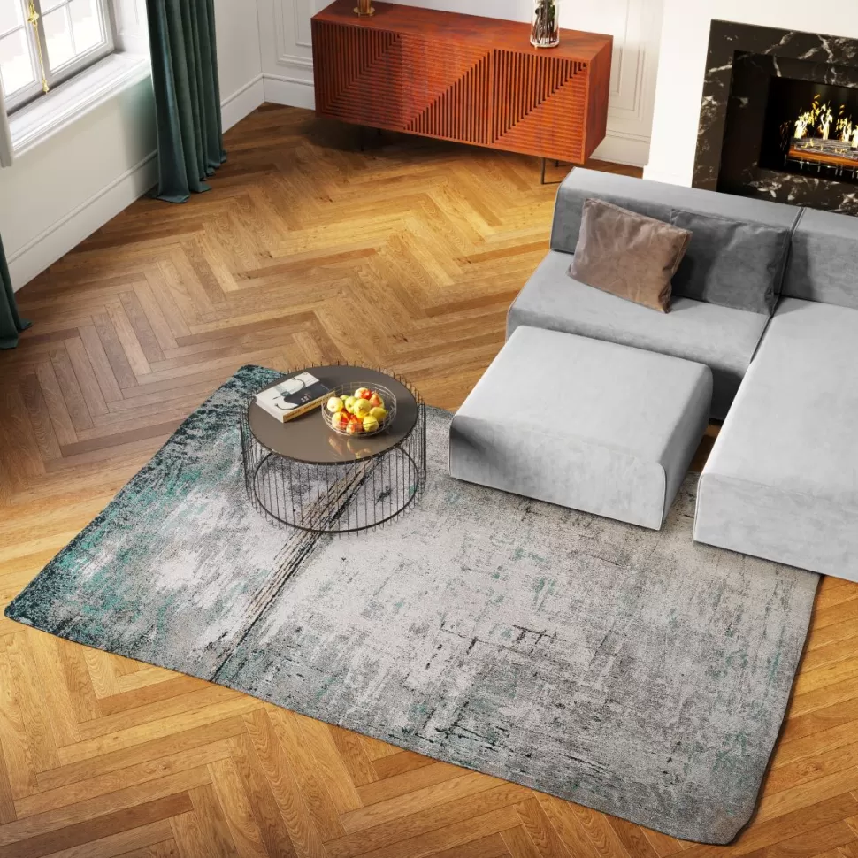 KARE Design Vloerkleed Abstract Lichtblauw 200x300cm Cheap