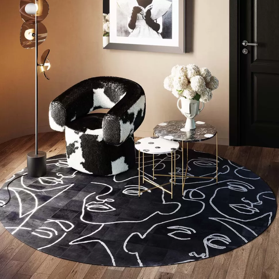 KARE Design Vloerkleed Art Faces Ø250cm Best