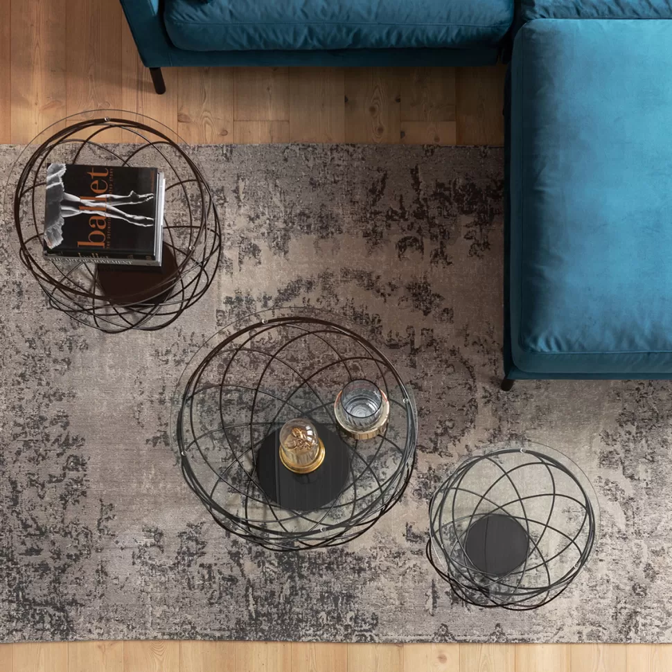 KARE Design Vloerkleed Kelim Pop Grijs 170x240cm Clearance