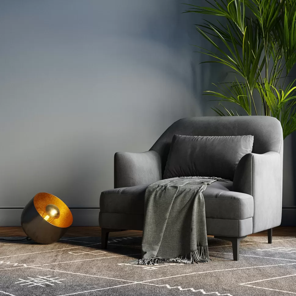 KARE Design Vloerlamp Apollon Smooth Black Ø28cm Store