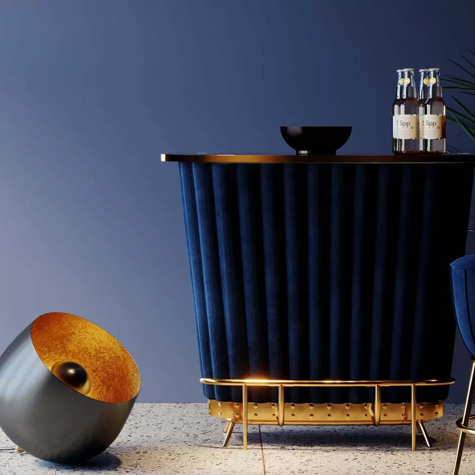 KARE Design Vloerlamp Apollon Smooth Black Ø50cm Hot