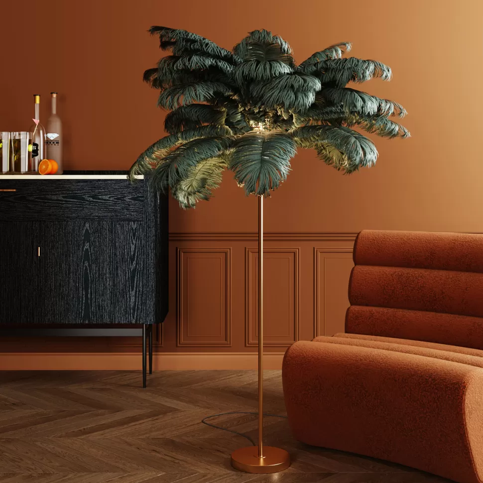 KARE Design Vloerlamp Feather Palm Green 165cm Fashion
