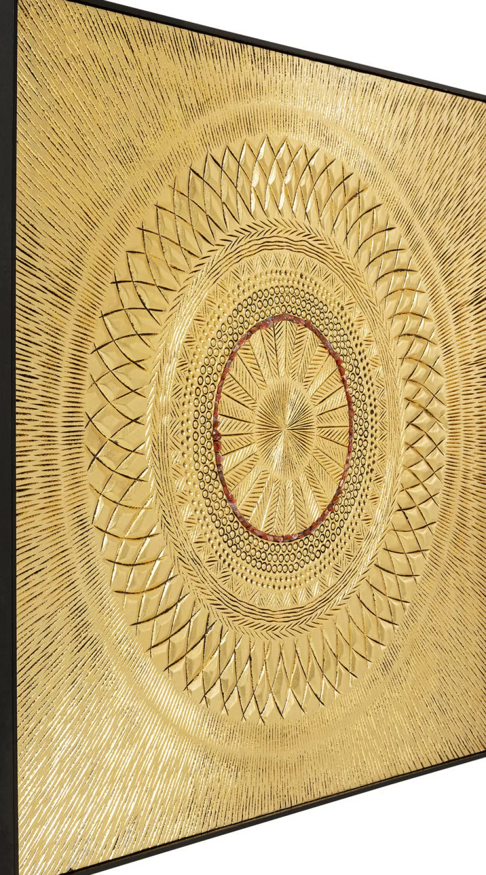KARE Design Wanddecoratie Art Geometric Circle Goud 120x120cm Flash Sale