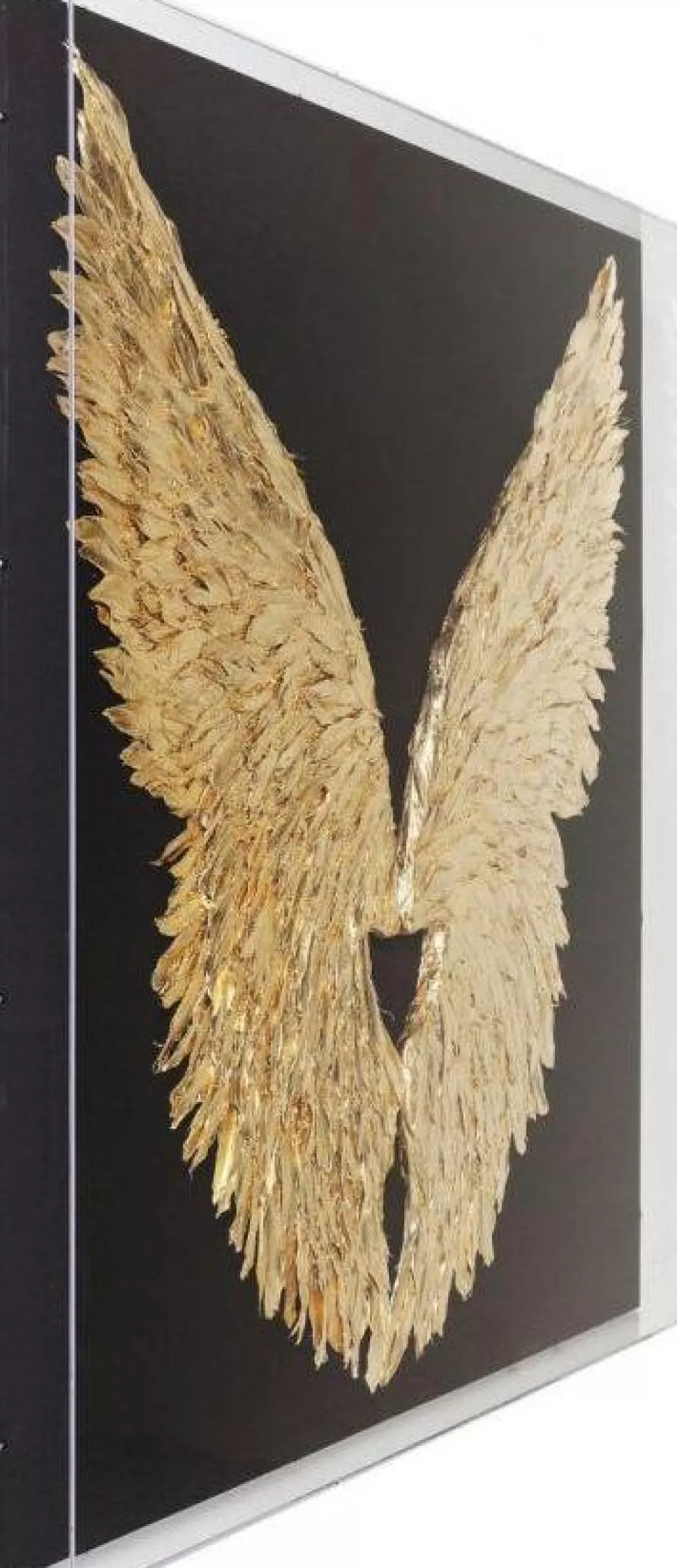 KARE Design Wanddecoratie Wings Goud-Zwart 120x120cm Fashion