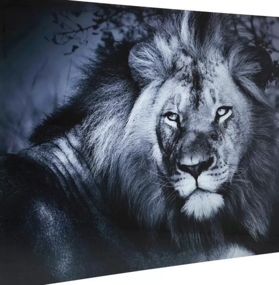 KARE Design Wandfoto Glass Lion King Lying 120x160cm Clearance