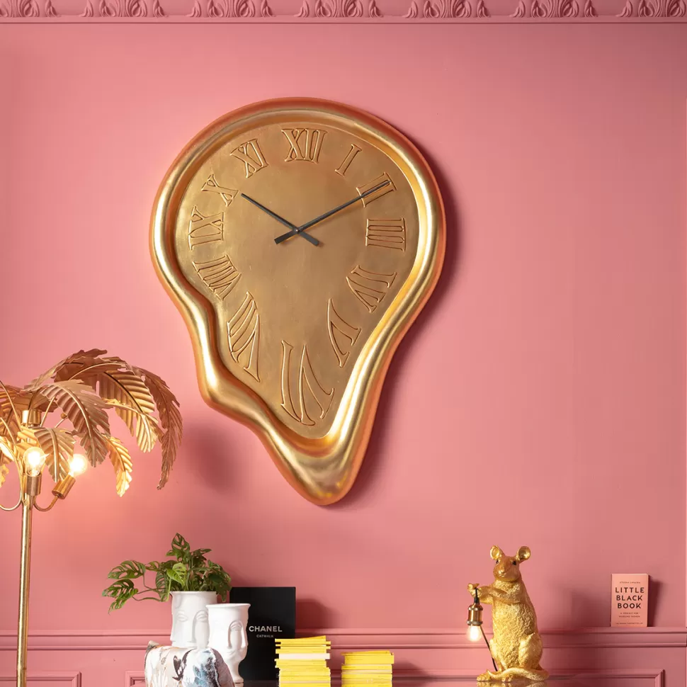 KARE Design Wandklok Big Drop Gold 92x127cm Online