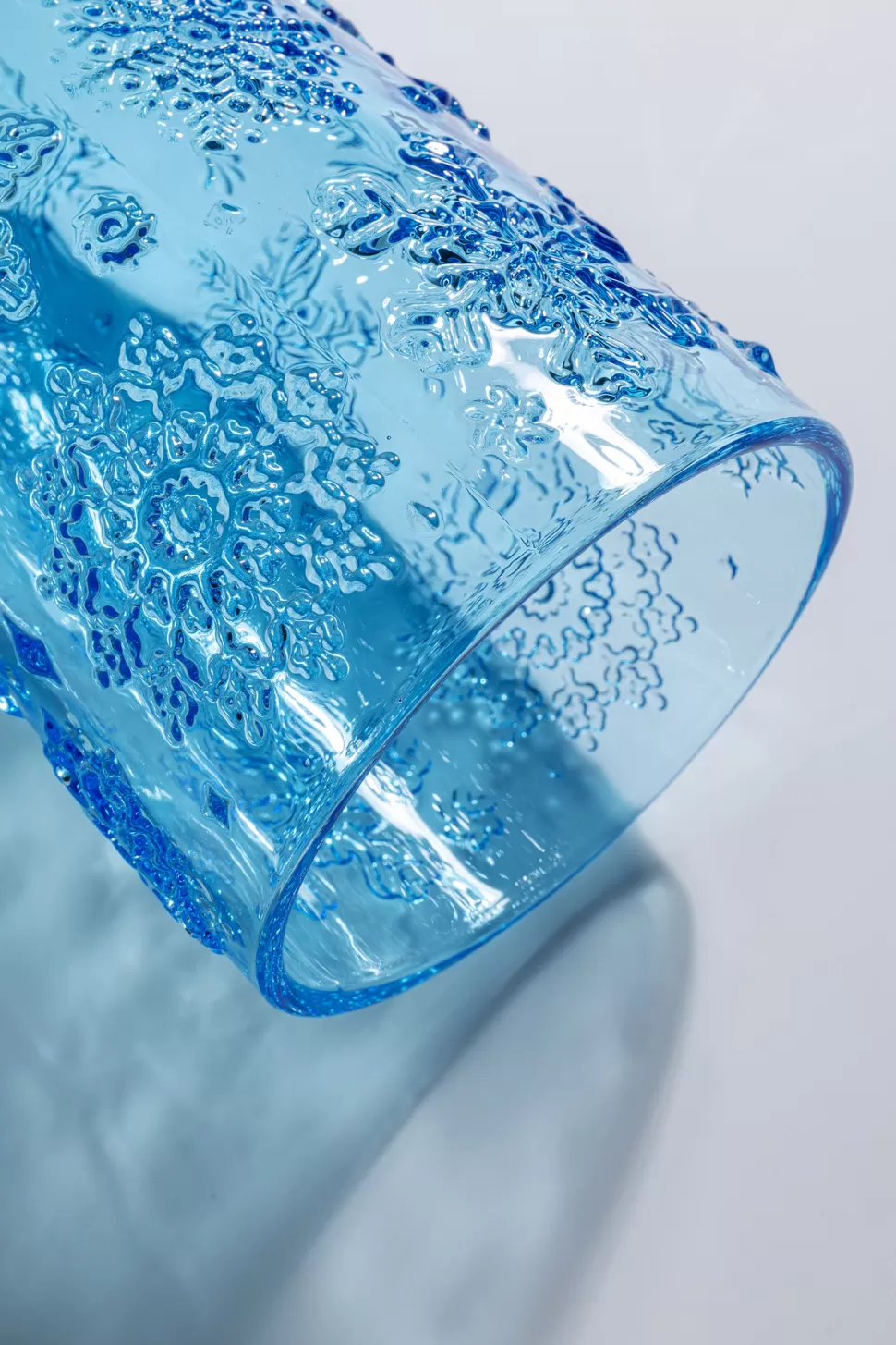 KARE Design Waterglas Ice Flowers Blue Best Sale